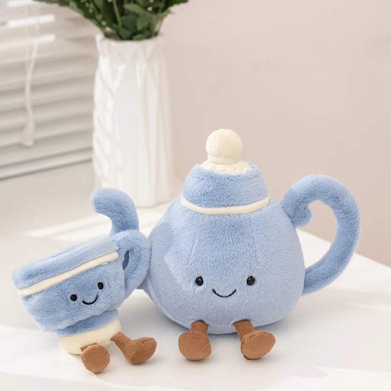 Cartoon Fun Hot Sell Cookie Plush Doll Pentant Cake Baguette Cinnamon Teapot Coffee Cup Plush Toy Home Decor Gift For Children
