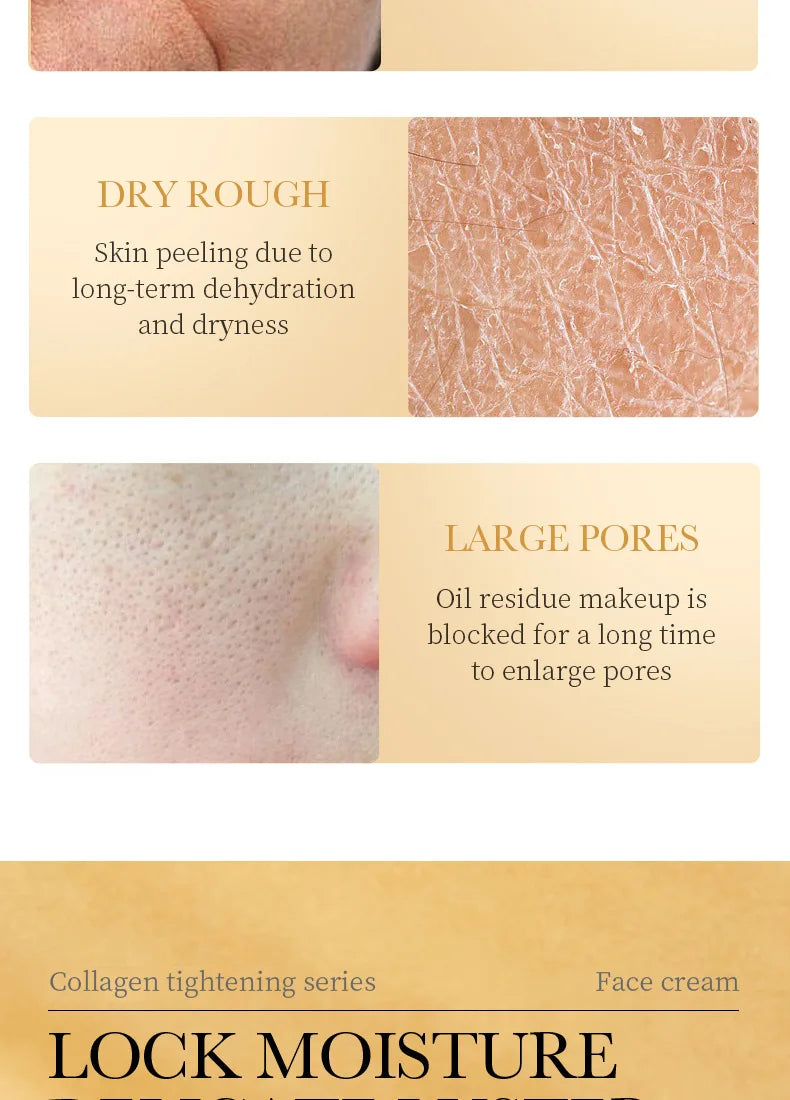 SADOER Collagen Firming Face Cream Moisturizing Hydrating Face Creams Faical Cream Beauty Face Skin Care Products