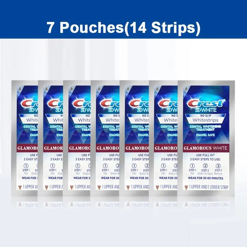 Crest 3D Whitestrips Dental Bleach Teeth Whitener Strips Glamorous White Crest Whitening Strips Teeth Whitening 5/7/14 Treatment