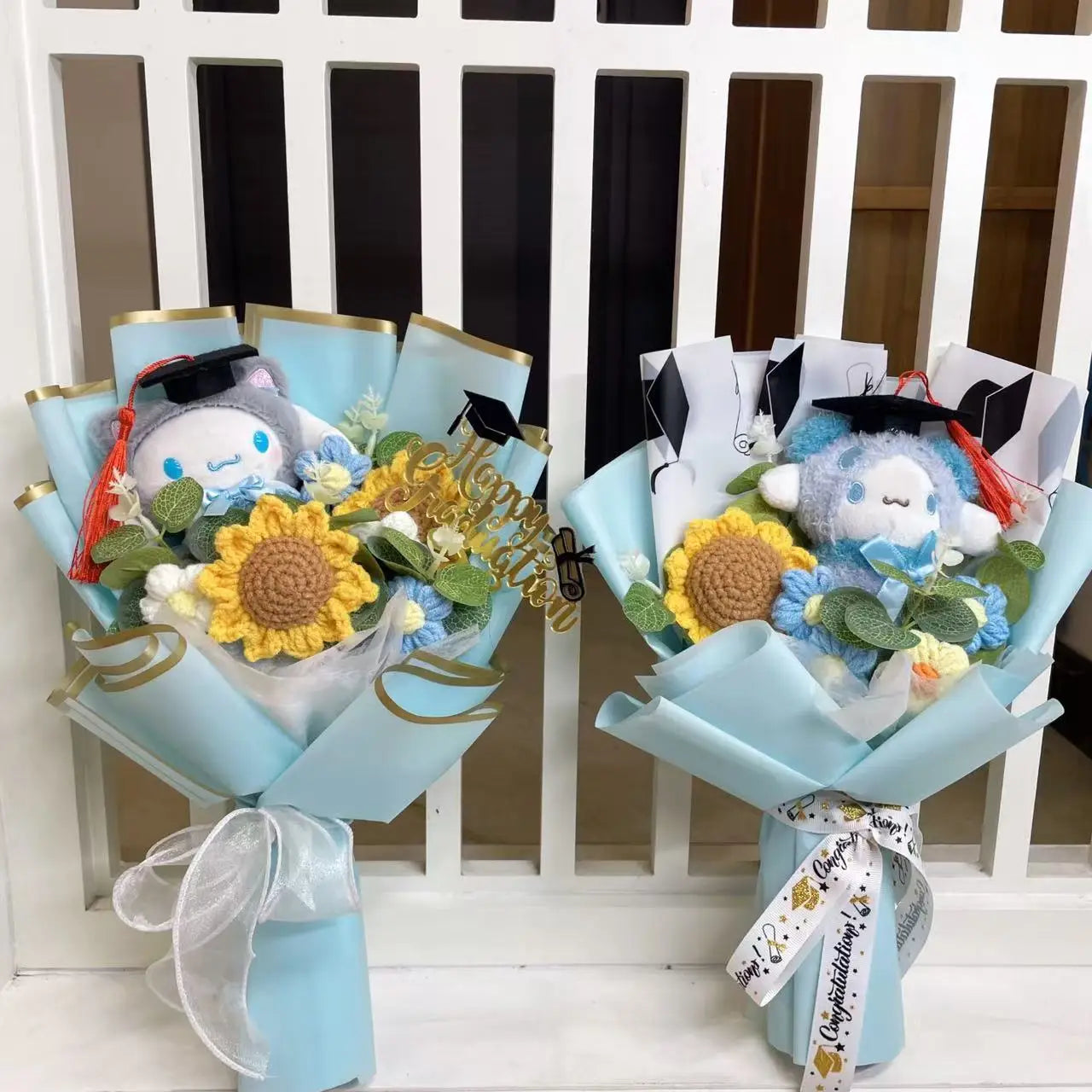 Cartoon Anime Series Hellokitty Kulomi Plush Toys Creative Graduation Bouquet Children's Day Birthday Graduation Gifts For Kids