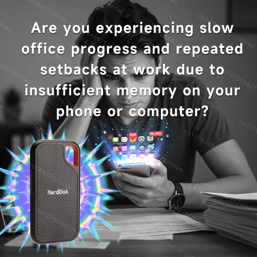 Genuine High-speed 1TB/2TB Portable SSD 4TB External Hard Drive 256TB USB3.2 Type-C Solid-state Drive for Laptop/MAC/PC