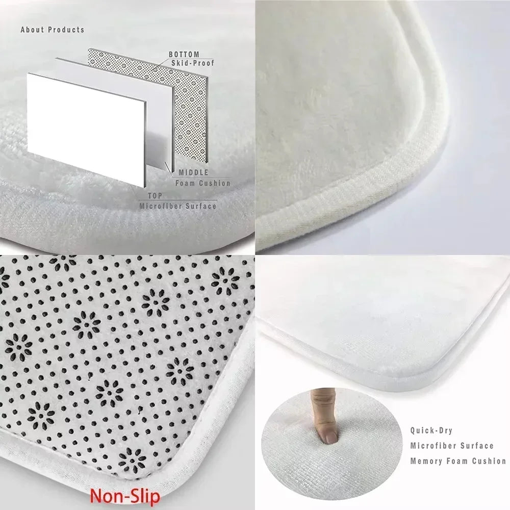 Cute Animals Print Large Area Round Rug Non-Slip Wear-resistant Circle Carpet for Living Room Bedroom Soft Floor Mat Home Decor