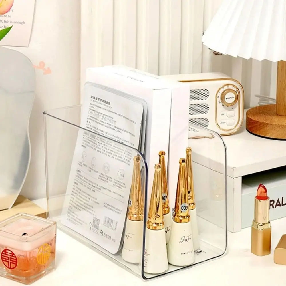 Transparent Book Stand Simple Free Combination U-shaped Book Organizer Acrylic Book Folder Desk Storage Rack Home Office