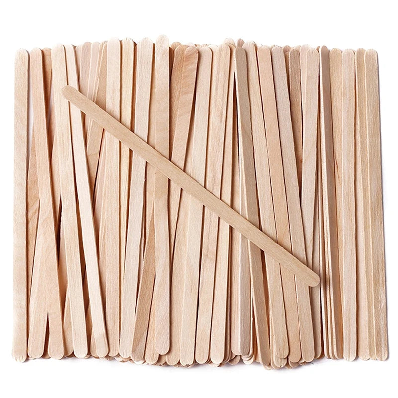 100PCS Disposable Wooden Hair Removal Sticks for Women Depilation Spatula Waxing Tool for Face Eyebrows Beauty Care