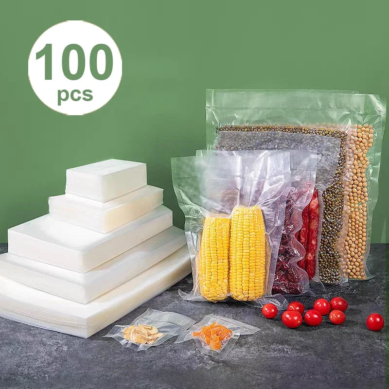 100pcs/lot Vacuum Packaging Bags Empty Food Vacuum Bags BPA-Free Vacuum Sealing Bag Vac