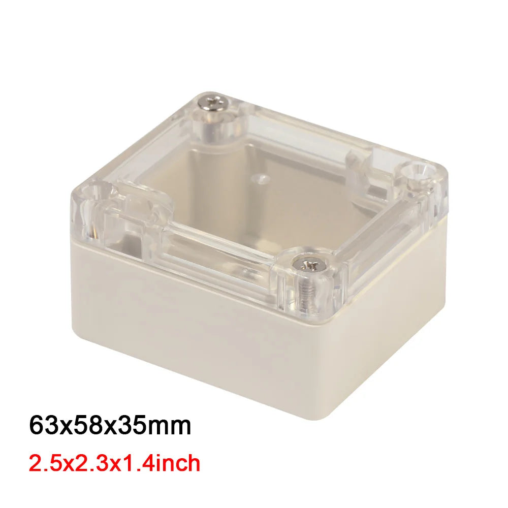 White Waterproof Enclosure Plastic Junction Box Electronic Transparent Cover Instrument Housing Case Electrical Project Boxes
