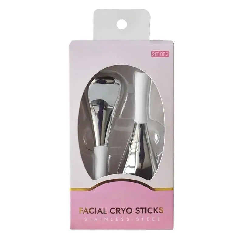 Ice Globes for Face Eyes Stainless Steel Cryo Sticks for Beauty Routines Facial Cold Roller Cooling Globes for Puffiness Wrinkle