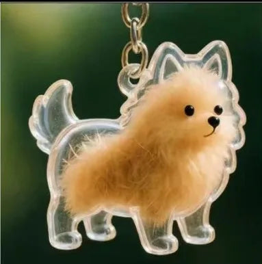 Dog Hair Storage Cute Pendant Keychain Bag Pendant Couple Car Key Chains  Souvenir Collection Gift Pet Hair Memorial Pet Lovers