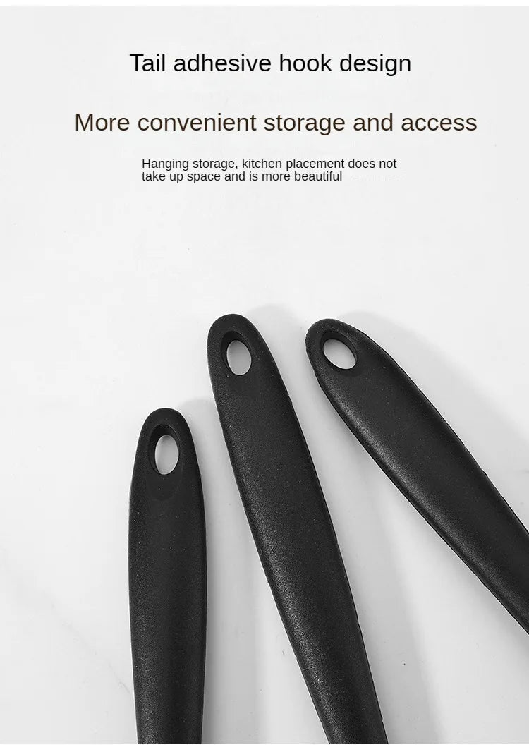 1/10PCS Food-Grade Silicone Kitchen Tools Set, Heat-Resistant Slotted Spoon for Non-Stick Cookware & Hot Pot, Multi-Use Strainer