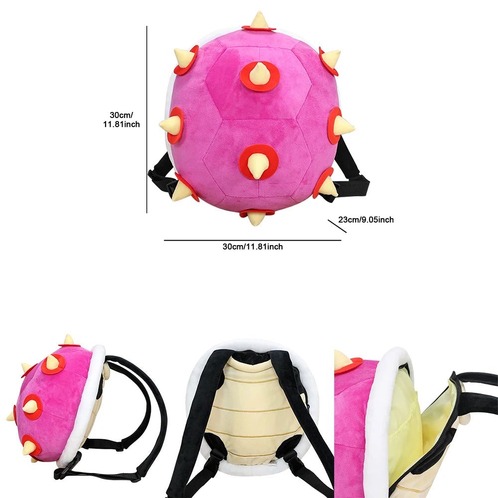 9 Styles Super Mario Plush Backpack Koopa Troopa Bowser Lemmy Yoshi Turtle Shell Stuffed Plushie Toys Cartoon Peluche Dolls Bag