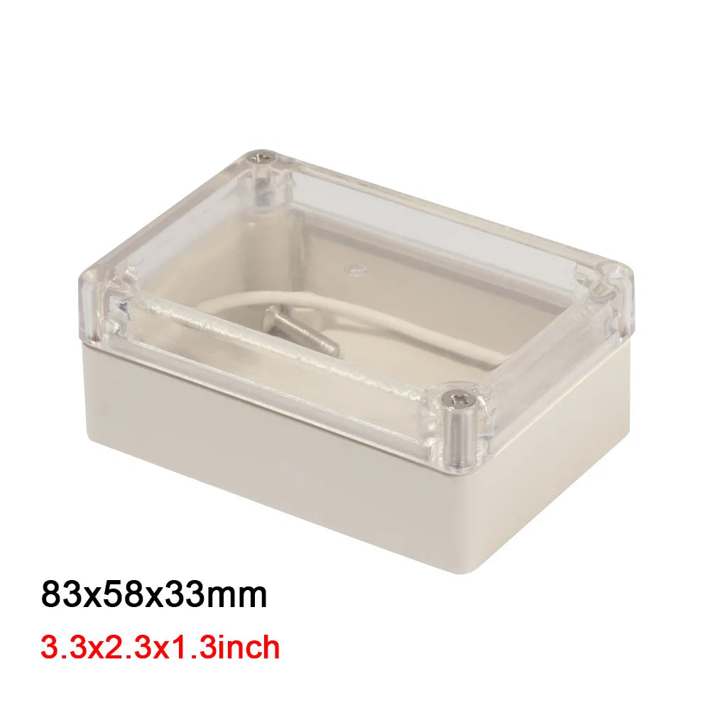 White Waterproof Enclosure Plastic Junction Box Electronic Transparent Cover Instrument Housing Case Electrical Project Boxes