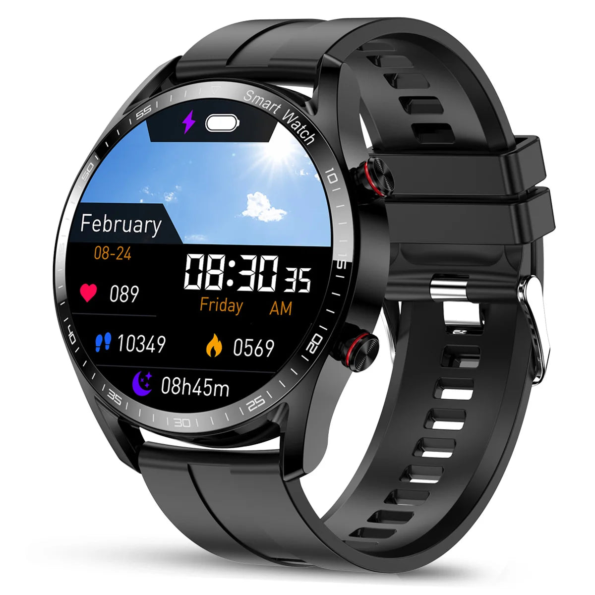 ChiBear New 1.53inch Bluetooth Call Smart Watch Men Multi-Sport Mode Heart Rate Health Monitoring Waterproof Business Smartwatch