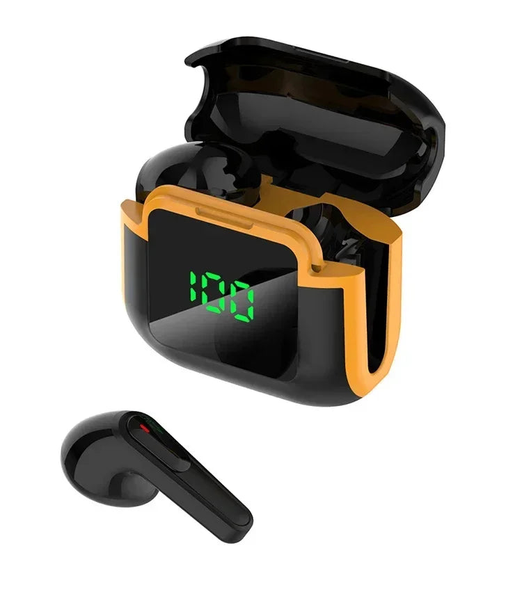 PRO90 Bluetooth 5.3 Headphones TWS Wireless Earphones with LED Display Stereo Headset Touch Control Earbuds Noise Reduction