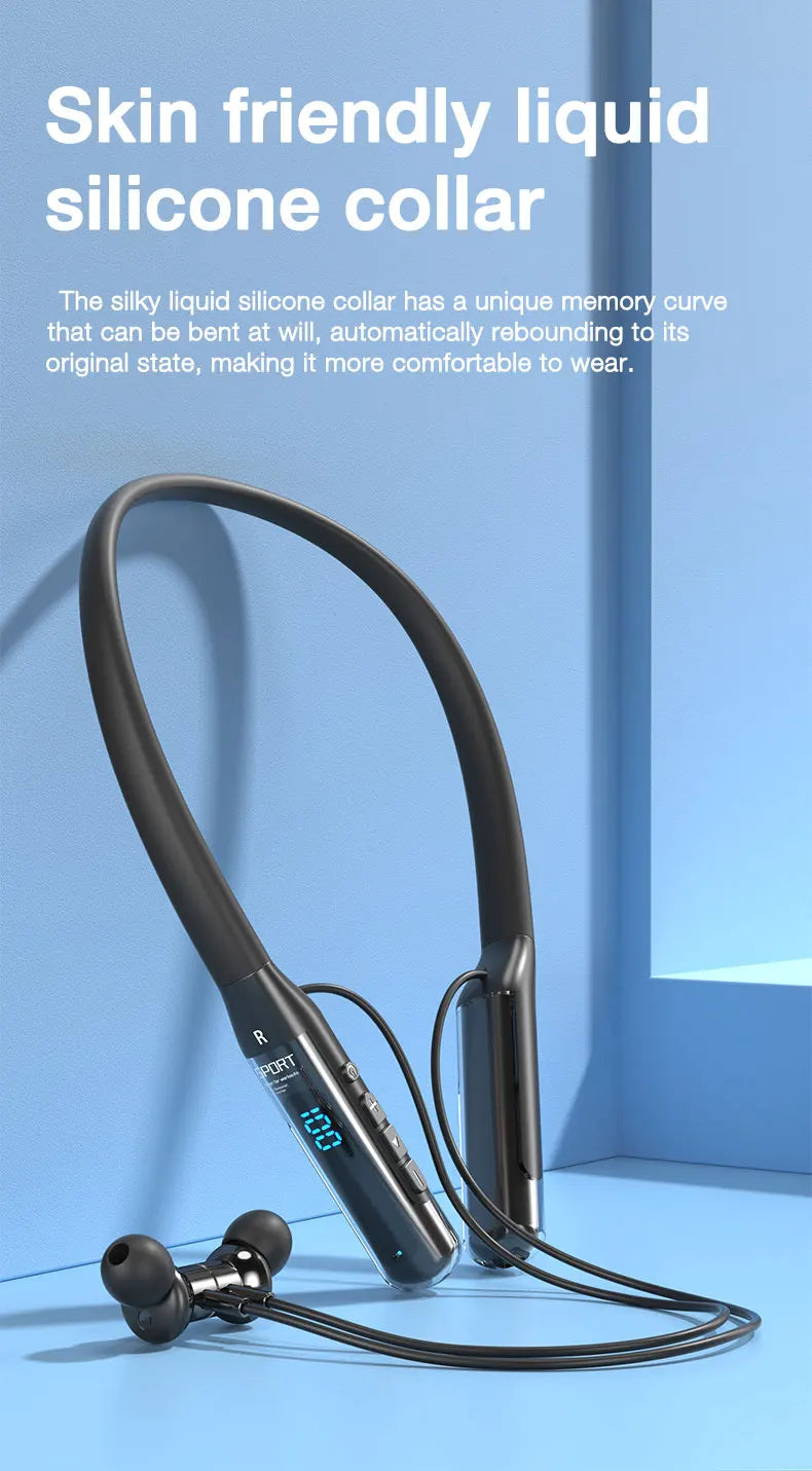 EARDECO 80 Hours Endurance Bluetooth Headphone with Microphone Wireless Headphones Bass Stereo Neckband Earphones Bluetooth 5.3