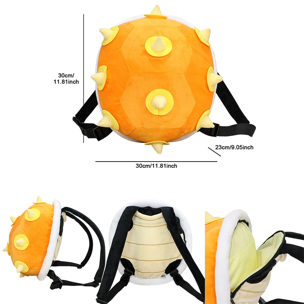 9 Styles Super Mario Plush Backpack Koopa Troopa Bowser Lemmy Yoshi Turtle Shell Stuffed Plushie Toys Cartoon Peluche Dolls Bag