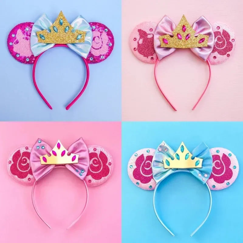 Disney Mickey Mouse Hairbands Frozen Ear Headband for Adults Anna Elsa Snowman Olaf Headwear Women Kids Girls Hair Accessories