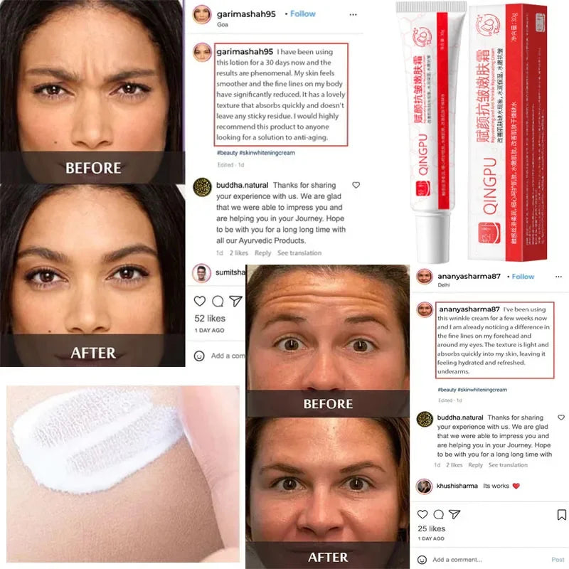 Instant Wrinkle Remover Face Cream Anti Aging Firming Lifting Fade Fine Lines Whitening Moisturizing Brighten Tighten Skin Care