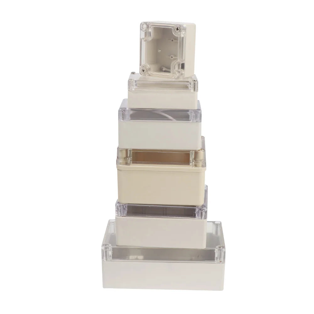 White Waterproof Enclosure Plastic Junction Box Electronic Transparent Cover Instrument Housing Case Electrical Project Boxes