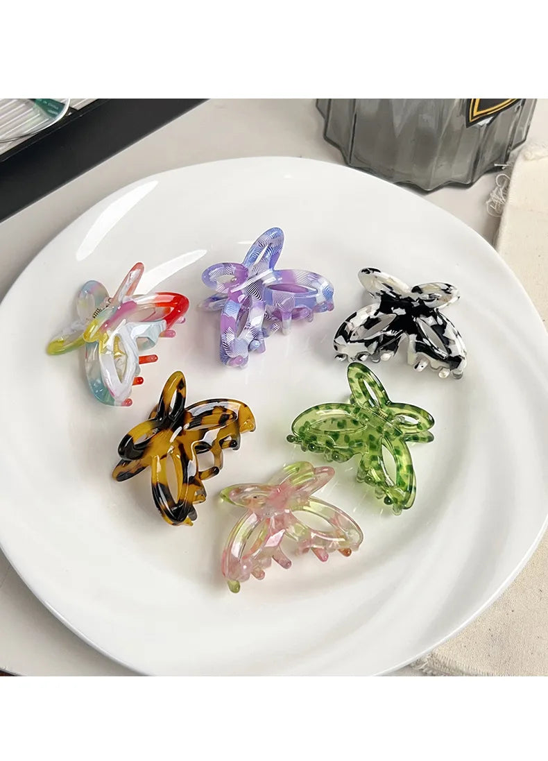 Small Butterfly Beautiful Hollow Butterfly Knot Hair Clip At The Nape of The Head Hair Clip Shark Clip Hair Accessory for Women