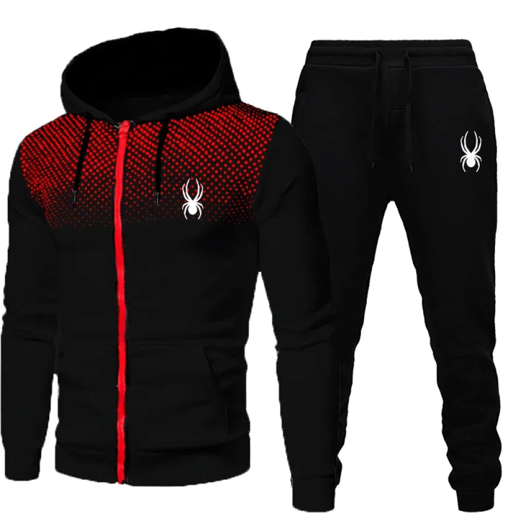 2026 popular two-piece men's sportswear jogging suit sportswear hooded sweatshirt zipper sweatshirt autumn and winter clothing