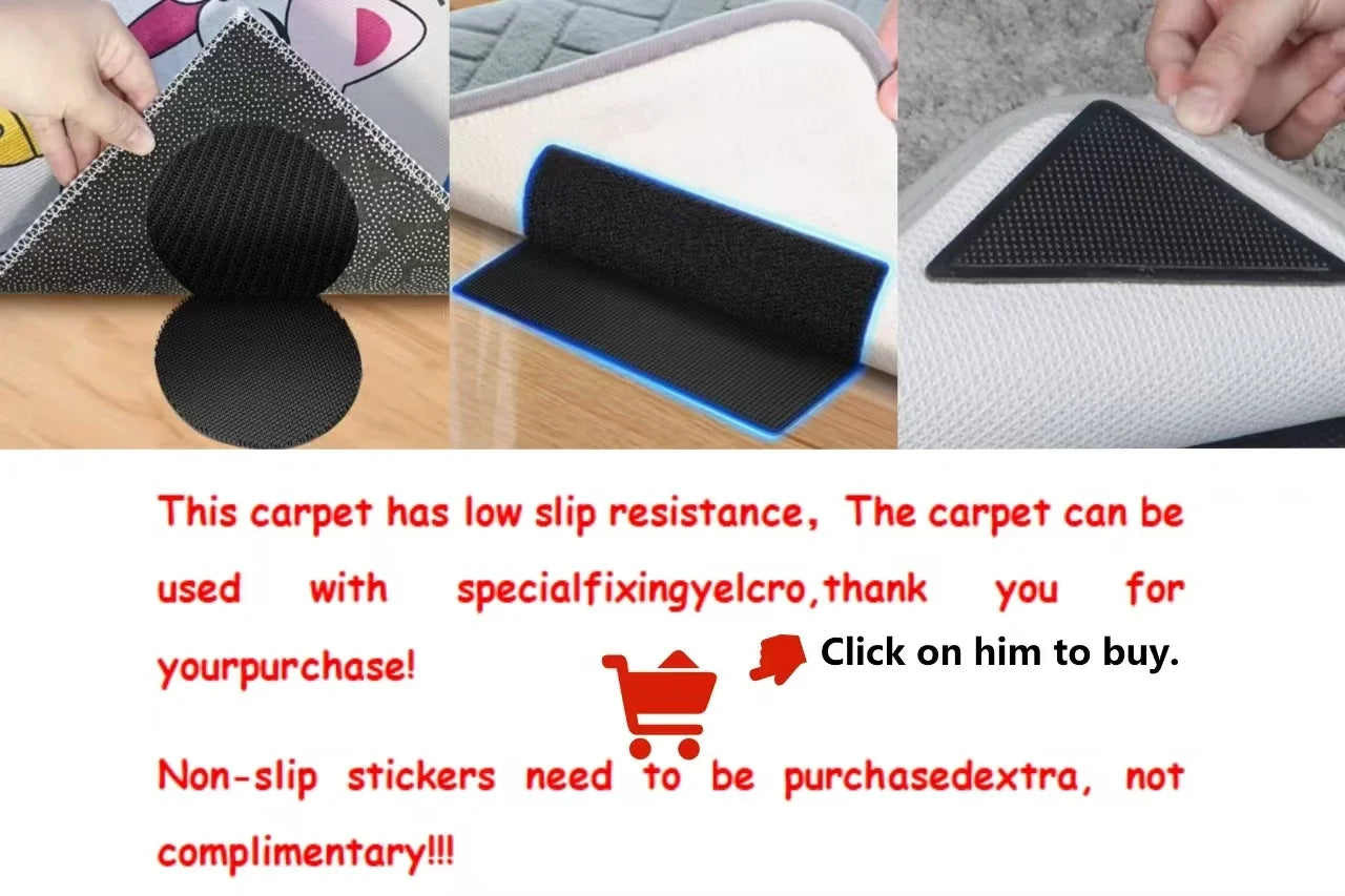 VIKAMA Carpet Living Room Light Luxury Deluxe Cream Wabi-Sabi Home Bedroom Bed Absorbent Dirt Resistant Mat Home Decoration
