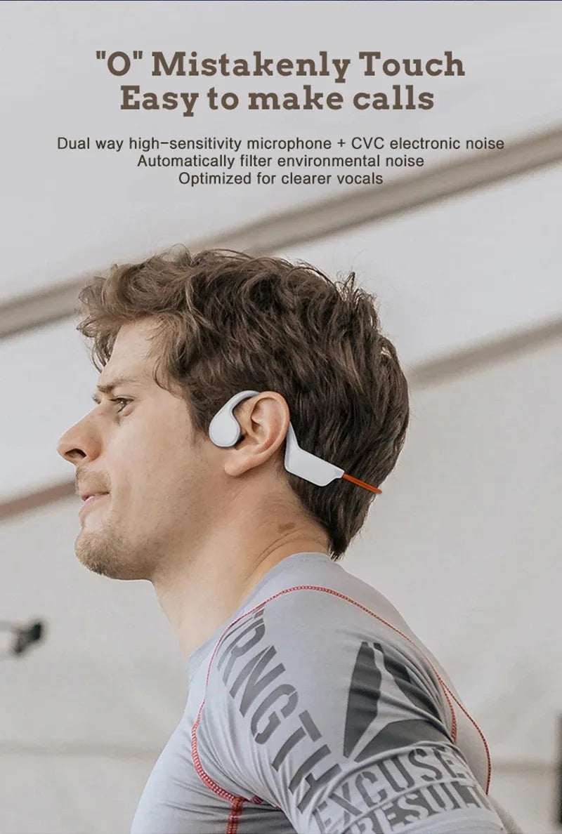 IPX8 Waterproof Swimming Diving Bone Conduction Headphone Bluetooth 5.3 Bass Wireless Headset MP3 (32G) Player fitness Earphone