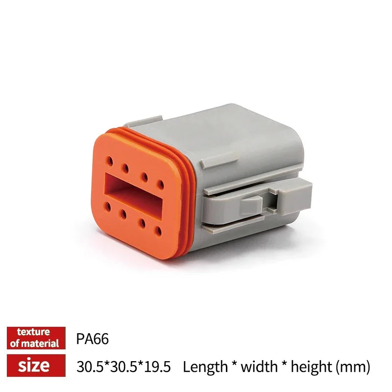 2P/3P/4P/6P/8P/12P DT Male Female Plug Connector Socket Waterproof Terminal DT Connector for Car Automobile 22-16AWG