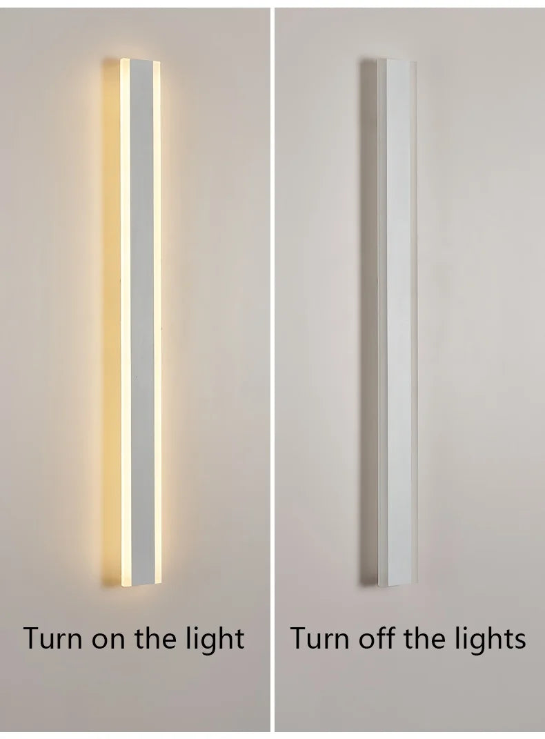 Wall Lamps Line Minimalist  Light Long Strip  Outdoor Waterproof Garden Decoration Villa Background Wall Garden Lights