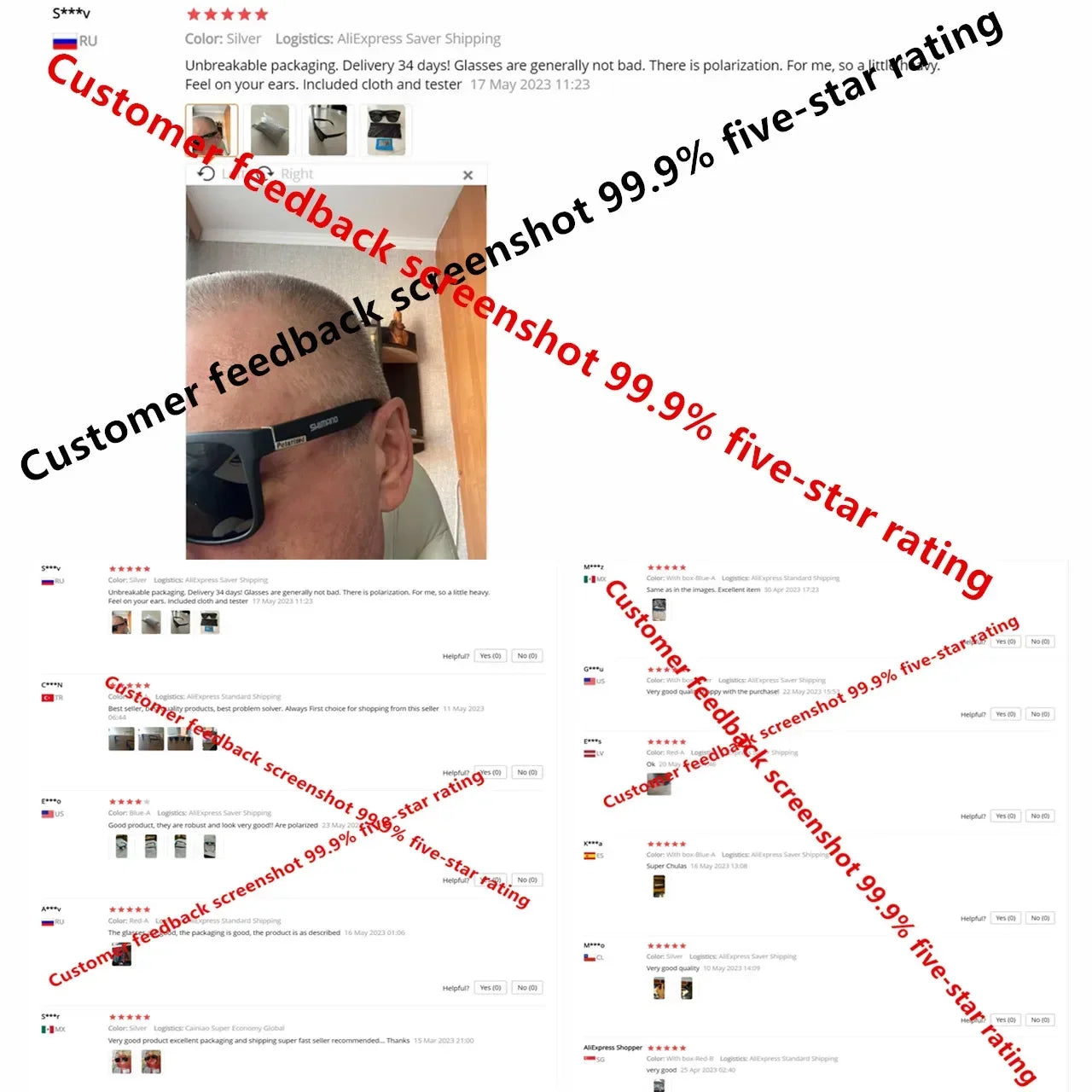 Classic Square Polarized Unisex Outdoor Sports Sunglasses for Fishing Hunting Cycling Driving Mountaineering UV400Anti-glare