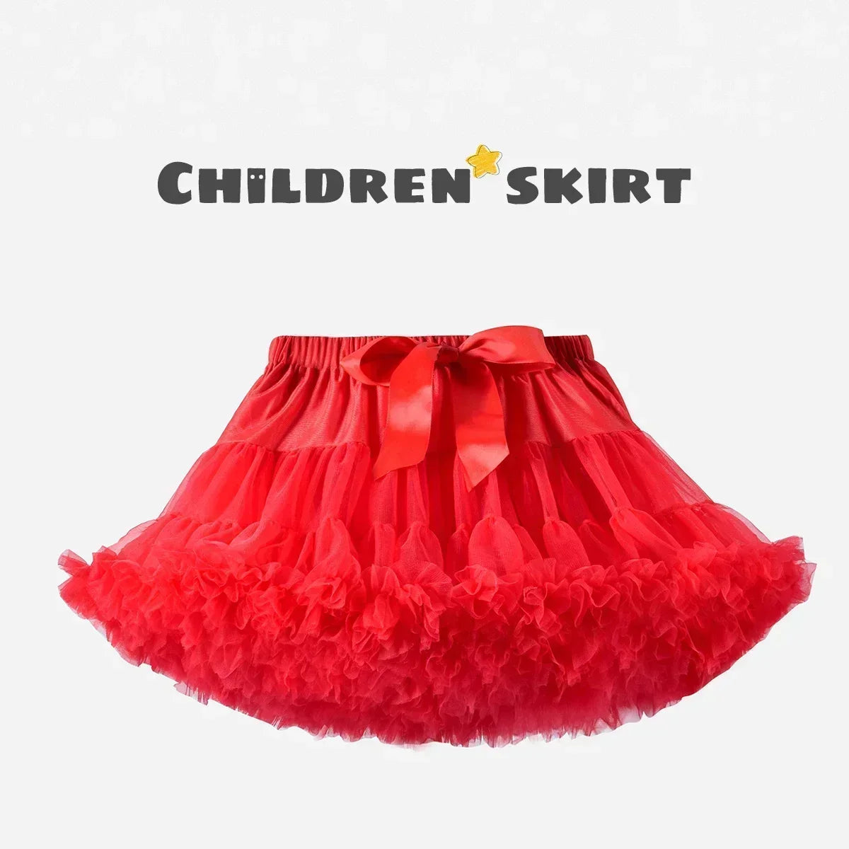 HOT Girls Tutu Skirts Solid Fluffy Tulle Princess Ball Gown Pettiskirt Kids Ballet Party Performance Dress for Children PP001