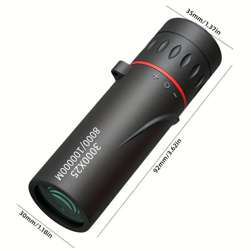 3000x25 monocular zoom HD remote professional monocular, mini portable telescope, suitable for outdoor camping and hunting
