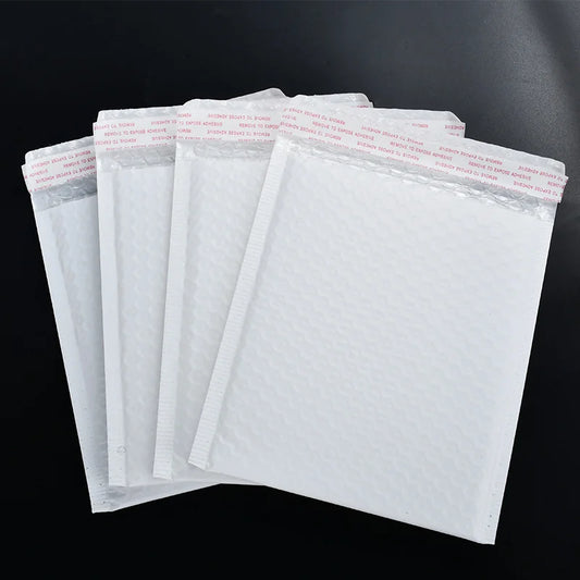50pcs Film Waterproof Bubble Bag Packaging Express Bag White Foam Self Seal Packing Bag Shipping Bag Thickened Envelope Bags