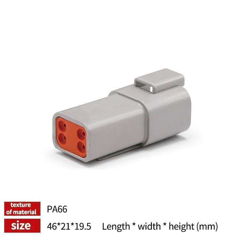 2P/3P/4P/6P/8P/12P DT Male Female Plug Connector Socket Waterproof Terminal DT Connector for Car Automobile 22-16AWG