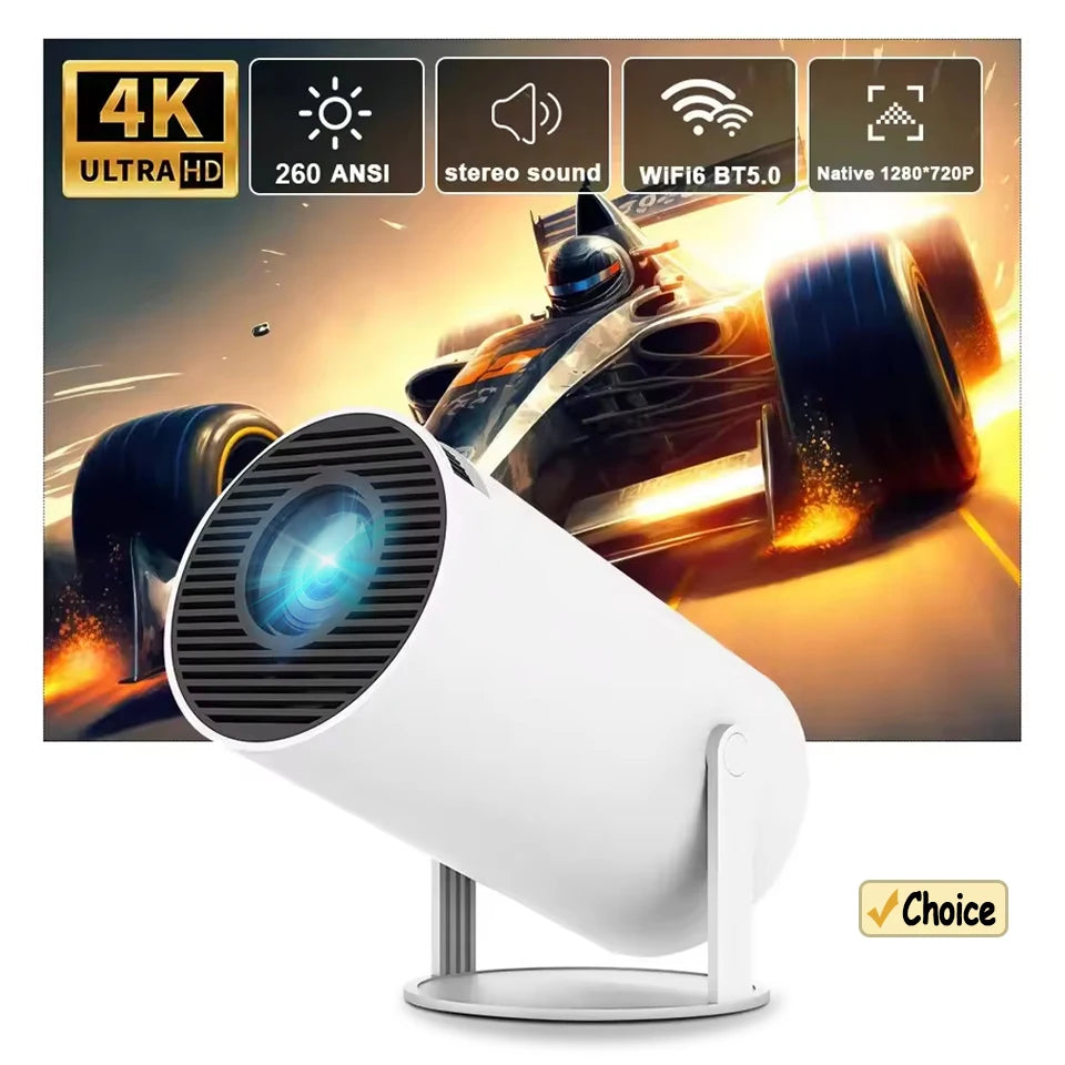 New Projector 4K Wifi6 290ANSI Cinema Outdoor Portable Projetors ﻿BT5.4 1080P 1280*720P Home Cinema Outdoor Projetor