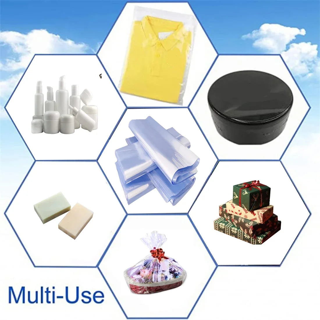 25pcs Shrink Wrap Bags Transparents Cover Smart TV Remote Control Protective Case Dust-proof Waterproof Heat Film