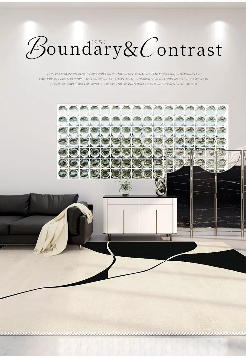Light Luxury Living Room Decoration Plush Rug Cream Style Rugs for Bedroom Home Fluffy Soft Mat Cloakroom Large Area Carpet