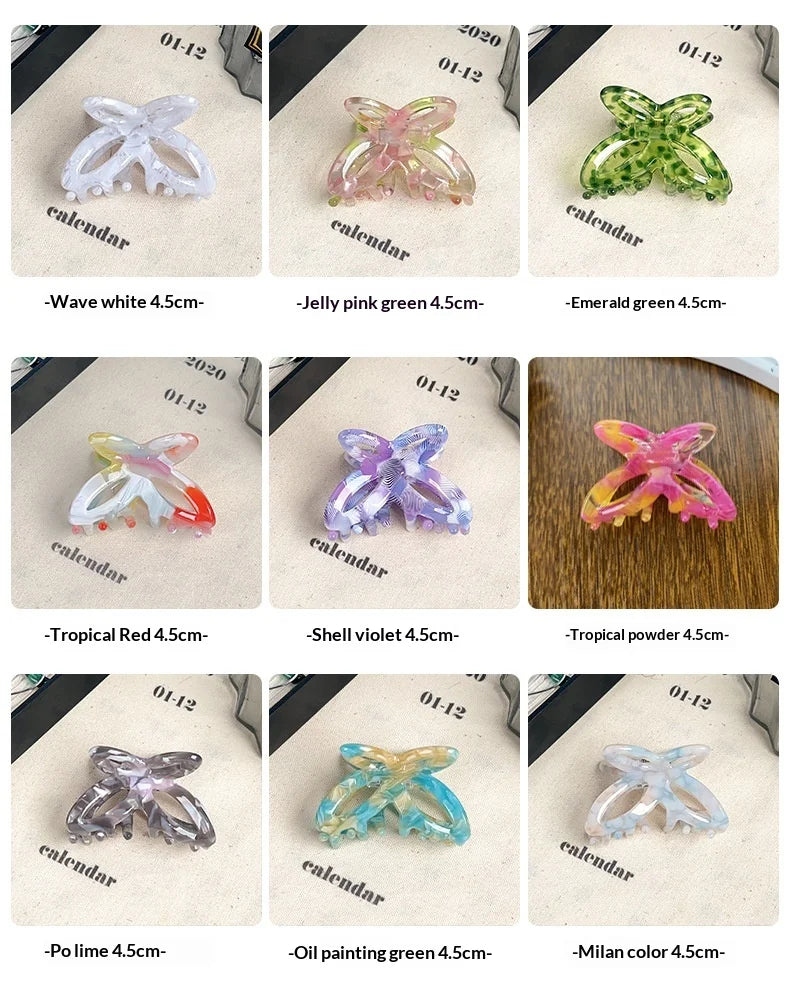 Small Butterfly Beautiful Hollow Butterfly Knot Hair Clip At The Nape of The Head Hair Clip Shark Clip Hair Accessory for Women