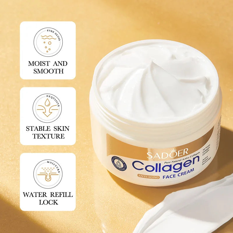 SADOER Collagen Firming Face Cream Moisturizing Hydrating Face Creams Faical Cream Beauty Face Skin Care Products