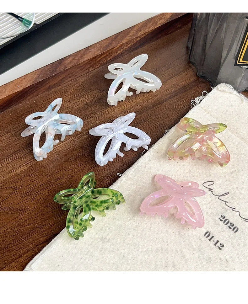 Small Butterfly Beautiful Hollow Butterfly Knot Hair Clip At The Nape of The Head Hair Clip Shark Clip Hair Accessory for Women