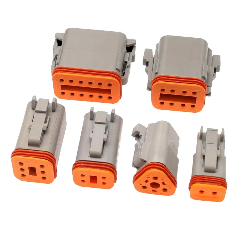 2P/3P/4P/6P/8P/12P DT Male Female Plug Connector Socket Waterproof Terminal DT Connector for Car Automobile 22-16AWG