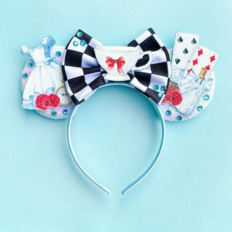 Disney Mickey Mouse Hairbands Frozen Ear Headband for Adults Anna Elsa Snowman Olaf Headwear Women Kids Girls Hair Accessories