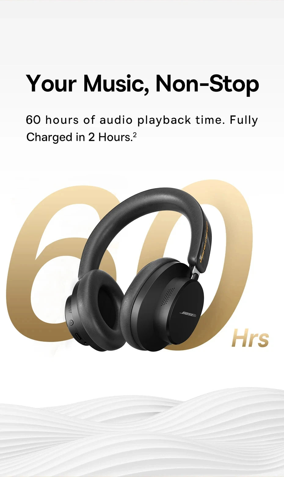BOSE&bye ANC Noise Reduction Bluetooth Headphones Over The Ear Wireless Big Earphone Hifi Sounds Sport Headsets With Button mic
