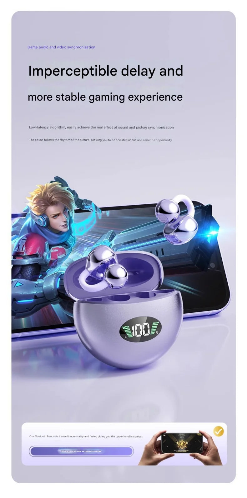 Original Sony Q88 Wireless Earphones Bone Conduction Headset Bluetooth 5.4 Earbuds Clip on Ear Comfortable with Digital Display