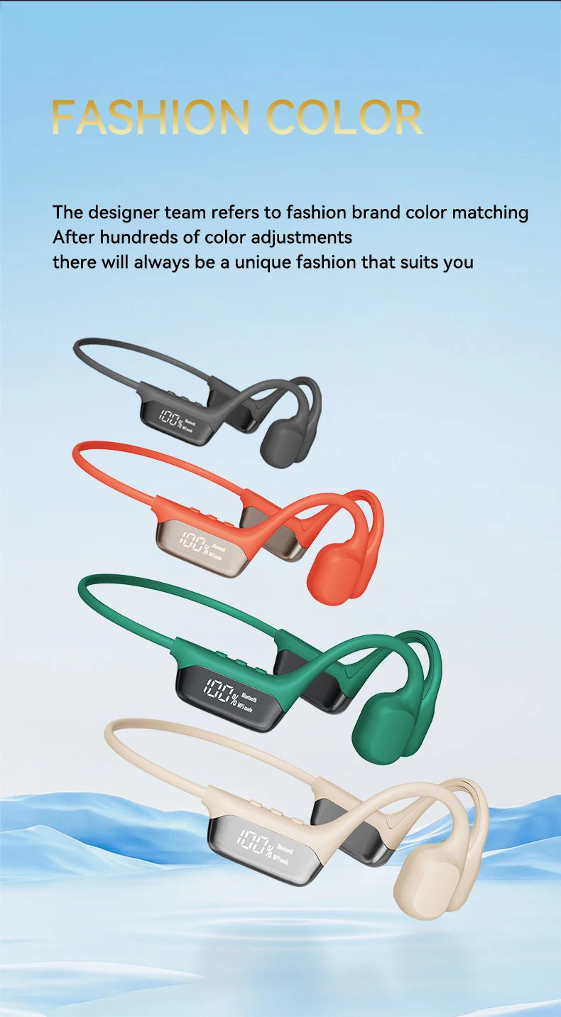 IPX8 Waterproof Swimming Bone Conduction headphone Bluetooth 5.4 Bass Wireless headset MP3 (32G) Player Cycling Fitness Earphone