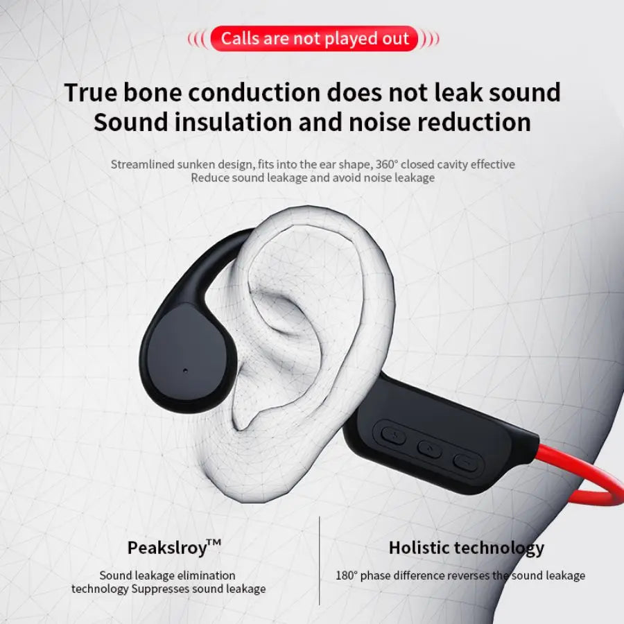 IPX8 Waterproof Swimming Diving Bone Conduction Headphone Bluetooth 5.3 Bass Wireless Headset MP3 (32G) Player fitness Earphone