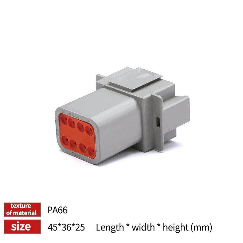 2P/3P/4P/6P/8P/12P DT Male Female Plug Connector Socket Waterproof Terminal DT Connector for Car Automobile 22-16AWG