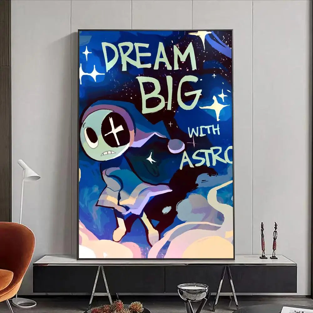 Game D-Dandys World Poster Premium Aesthetic Waterproof Wall Art Sticker for Living Room Or Home Decoration HD Prints Gift