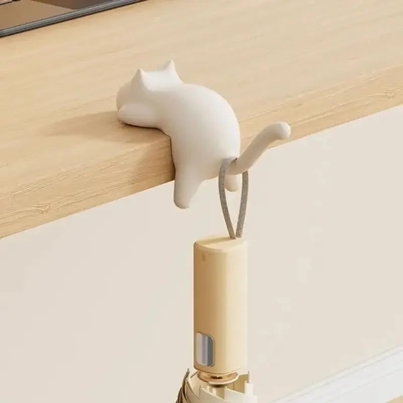 Cute Cat Bag Hook Portable Table Hook Handbag Backpack Organizer Holder for Home Office Desk Side Decor Travel Bag Hanger