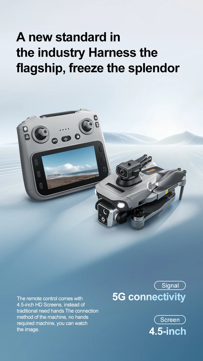 New K19 MAX GPS Drone Professional 8K Camera Aerial FPV Brush Avoiding Obstacle with Large Screen Remote Control Folding Drone