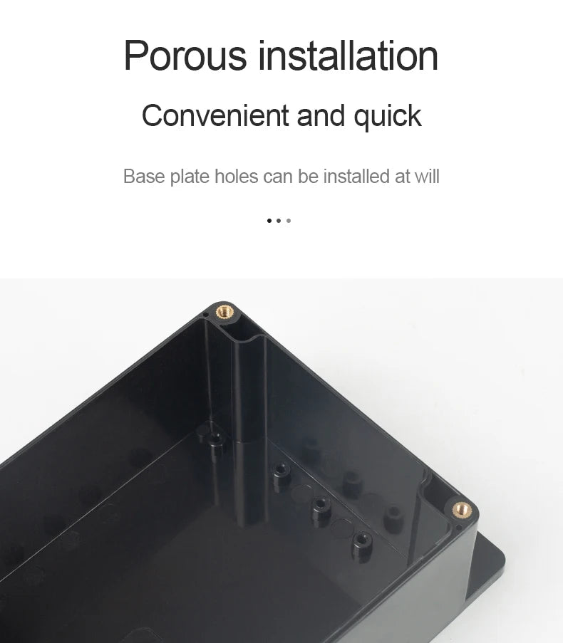 ABS Waterproof Box Housing Electronic Safe Case Plastic Boxes Black Wire Junction Box Plastic Organizer IP67 Waterproof Enclosur